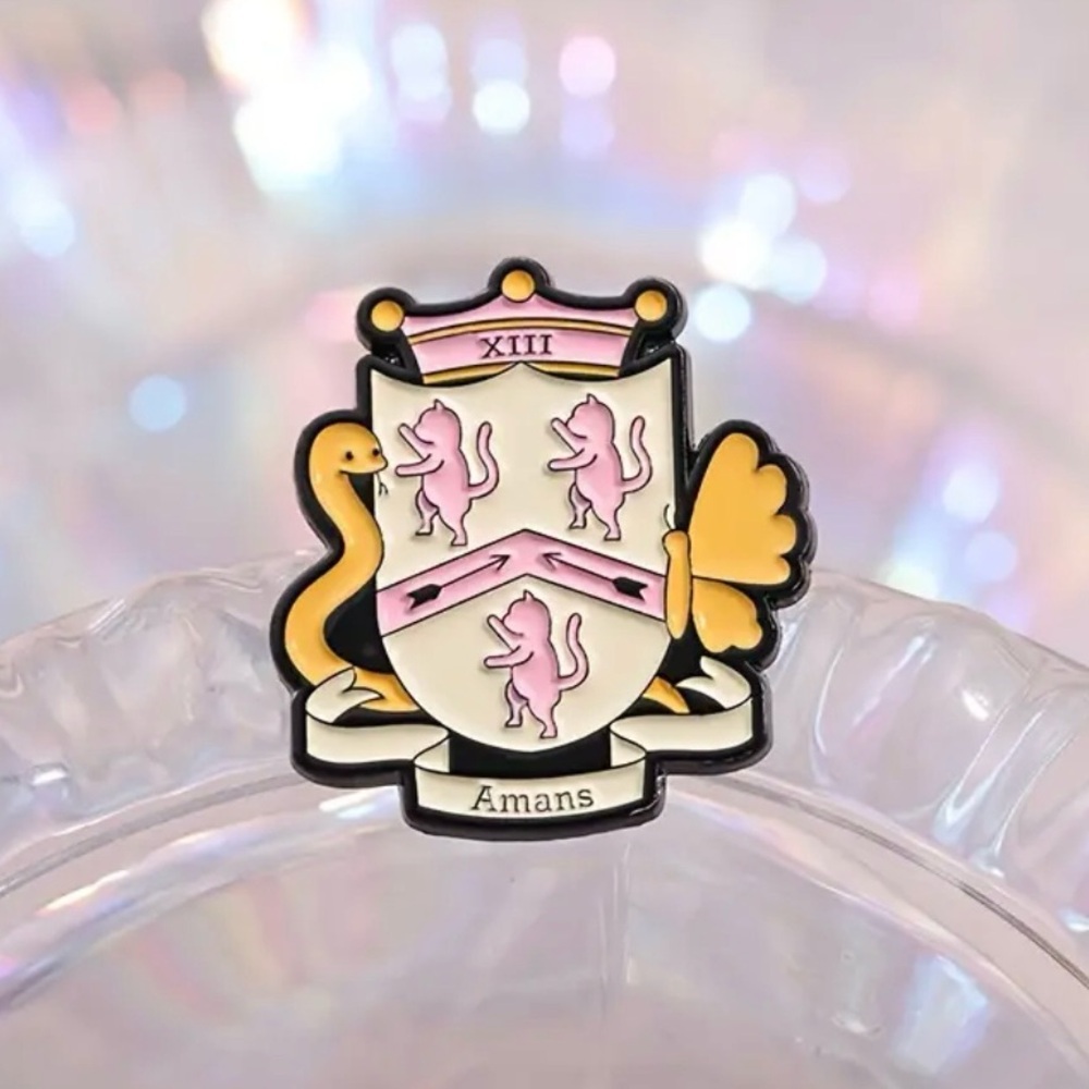 Taylor Swift Themed Enamel Pin of Her Family Crest Amans NEW